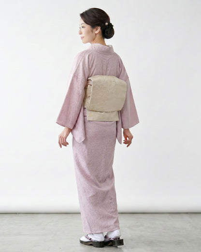 YOURかんたん帯 シャンパンゴールド花紋様 Fサイズ | 大人のお太鼓作り帯