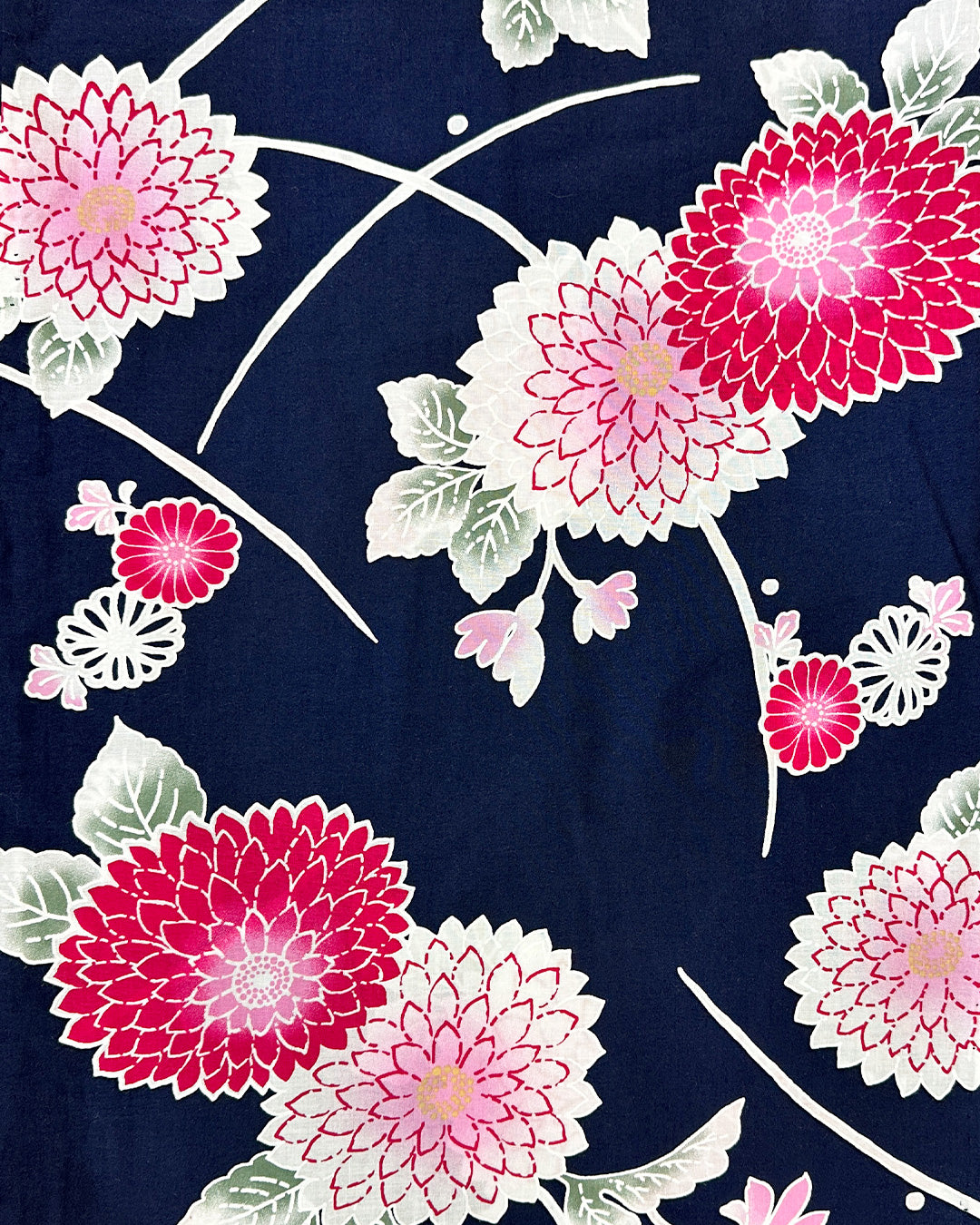 3分で1人でかんたんに着られる菊柄の洗える綿100%浴衣(ピンク)｜老舗